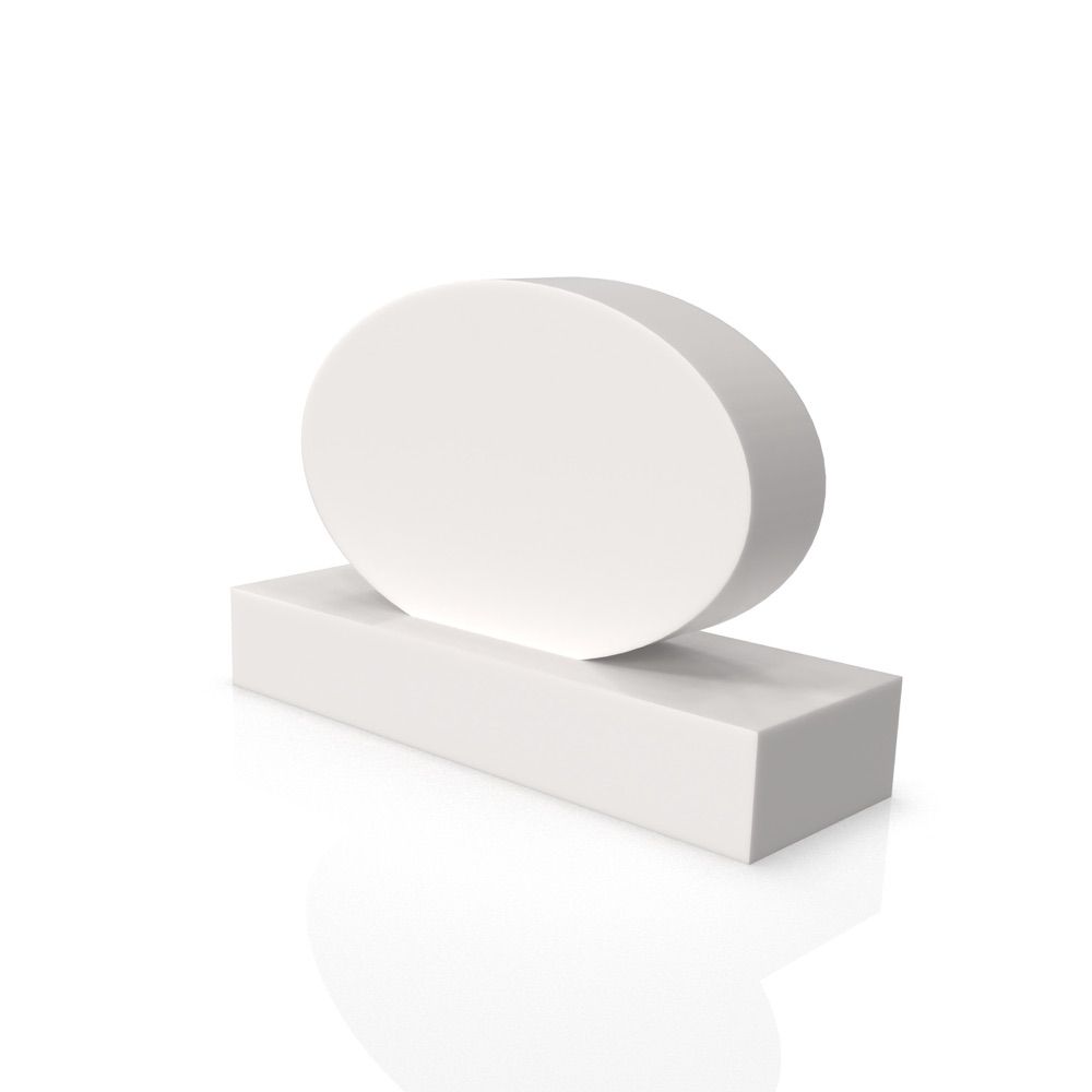 Viola with Standard Base in Glacier White